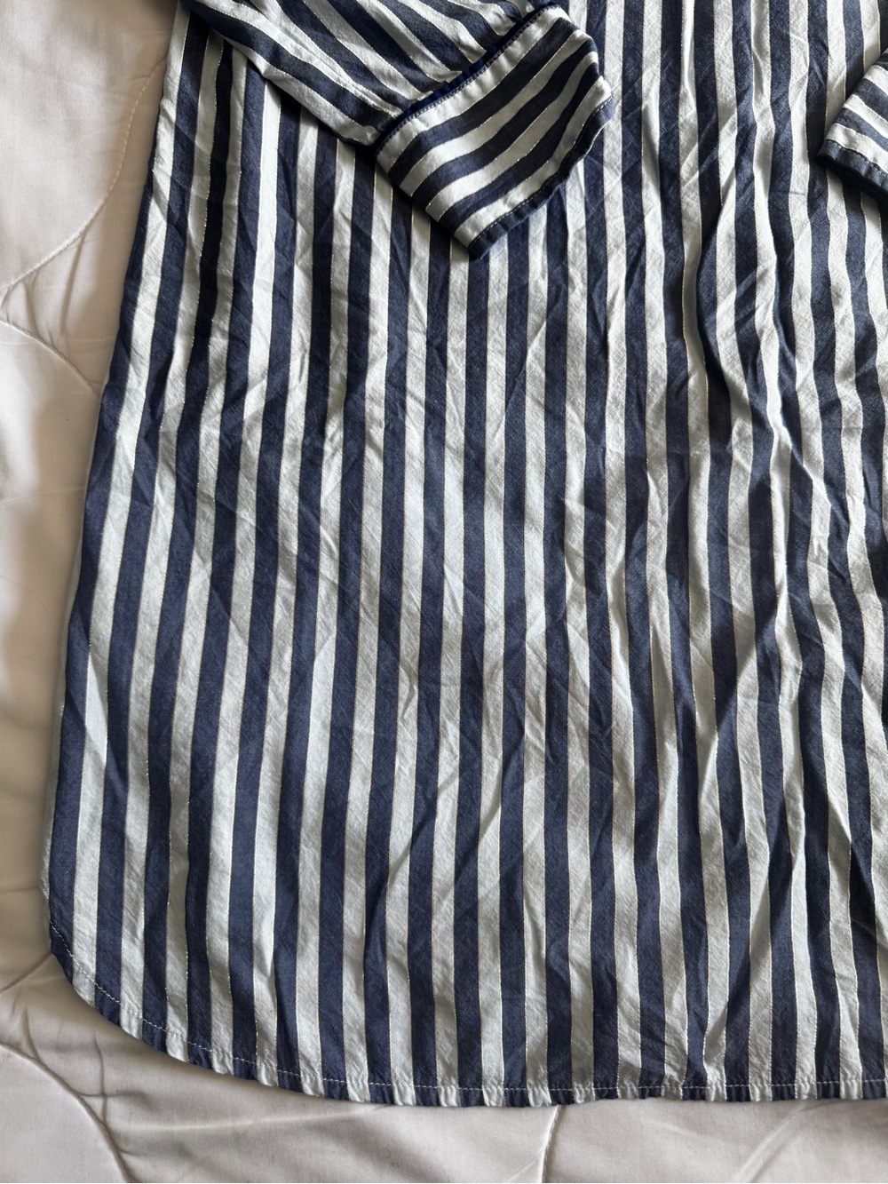 Victoria Secret Blue and White Stripped Long Nightgown NWOT - Picture 11 of 14